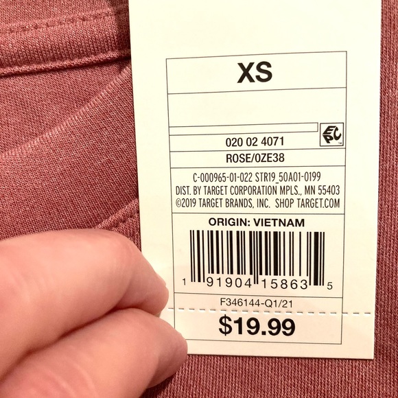 NWT Target’s Stars Above Long Sleeve Size XS Lounge/Pajama Shirt, Rose - Picture 5 of 7